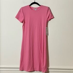 Athleta Pink Midi T-Shirt Dress